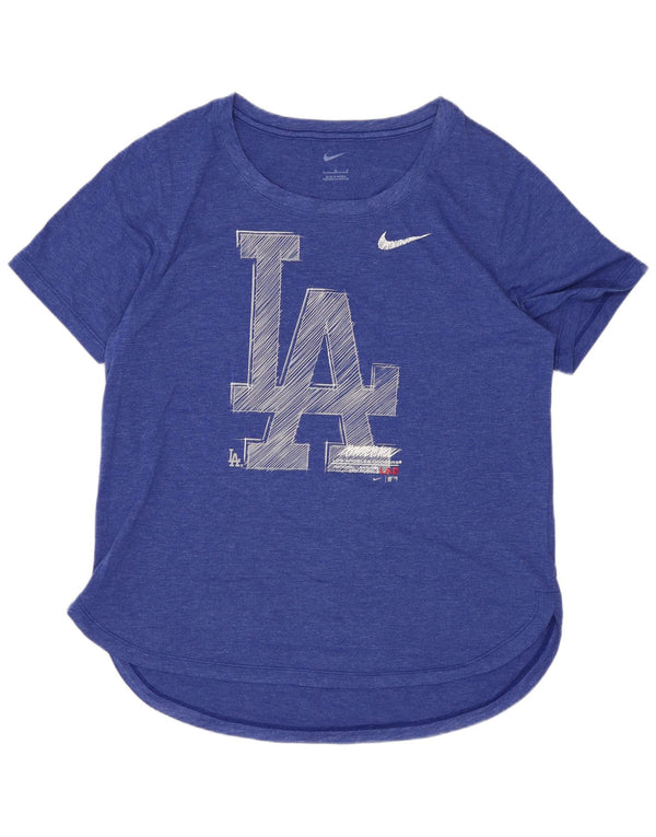 Nike Los Angeles Dodgers T-shirt graphique pour femme UK 14 Grand Bleu