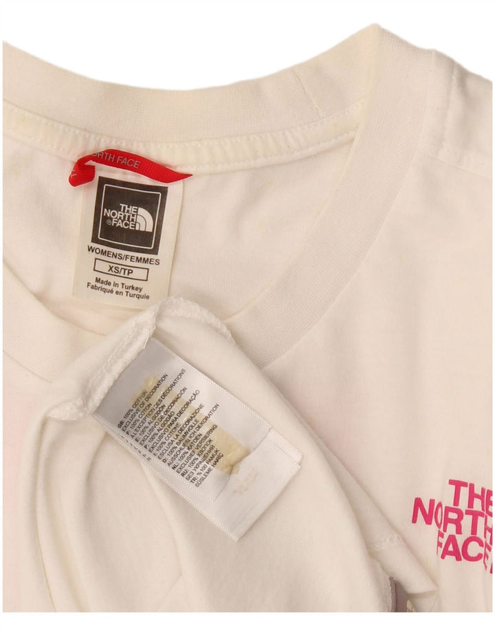 THE NORTH FACE T-shirt graphique pour femme UK 6 XS Blanc Coton