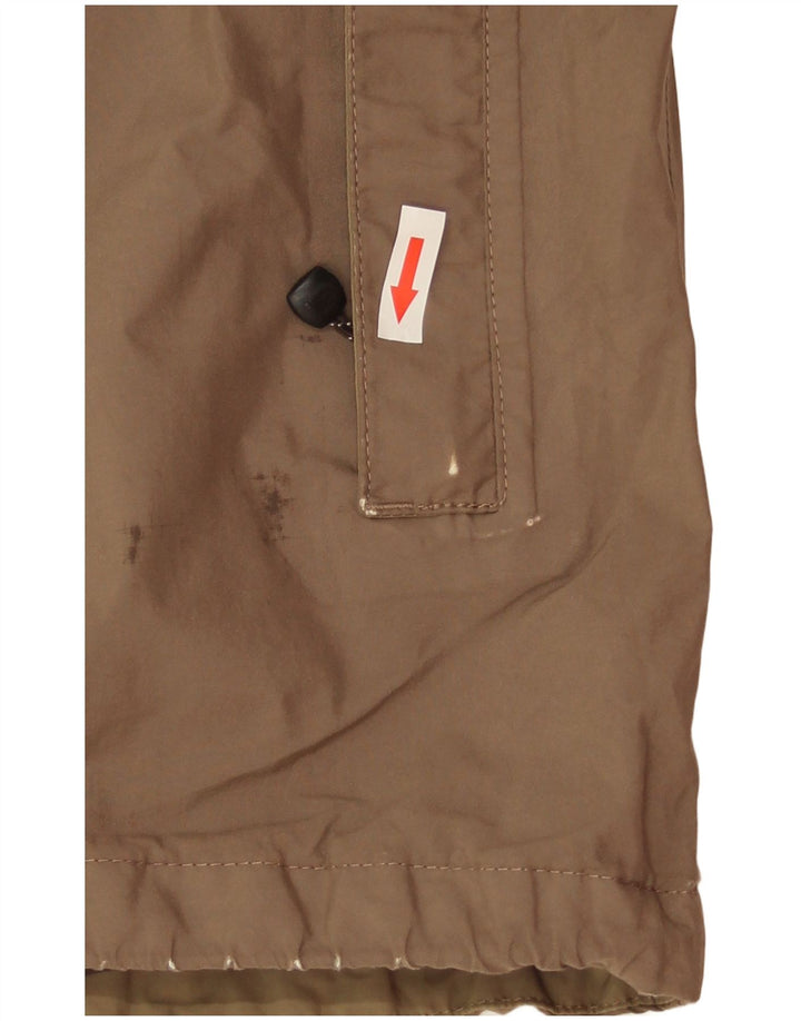 The North Face Veste de pluie à capuche pour homme UK 40 Large Marron Polyester