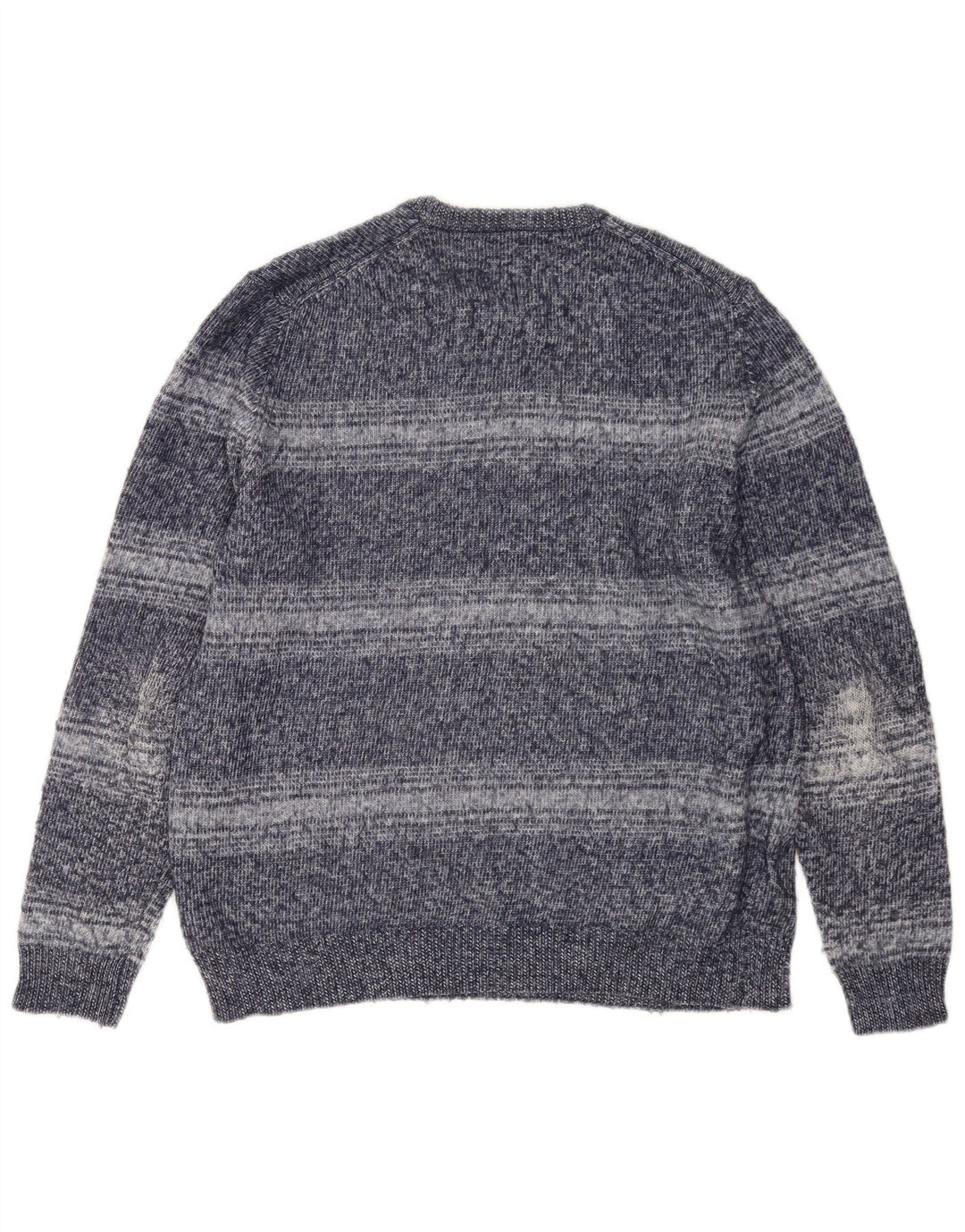 Marks & Spencer Pull à col rond pour homme en polyester à rayures bleues