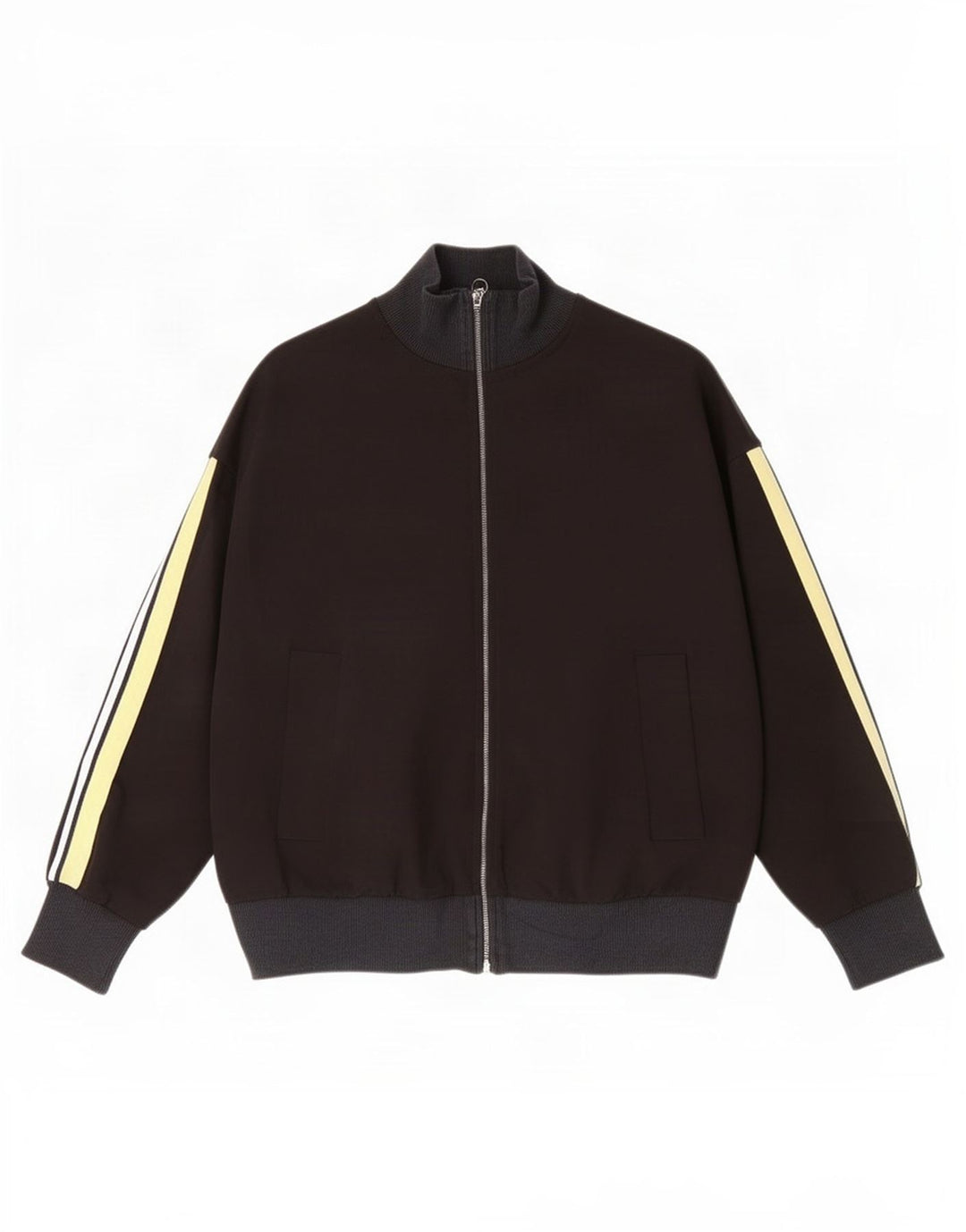 Zara Veste de survêtement pour femme UK 14 Medium Noir Rayé