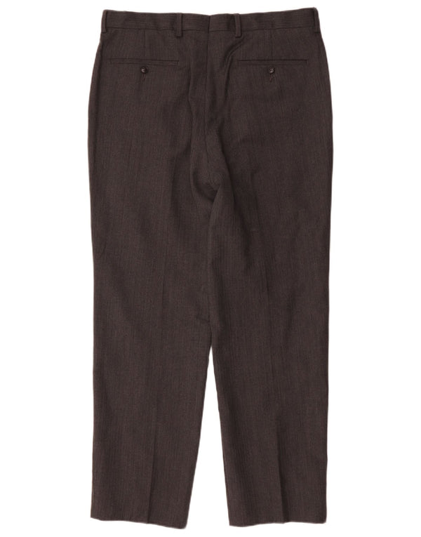 Marks & Spencer Pantalon de costume droit coupe ajustée pour homme W34 L30 Gris