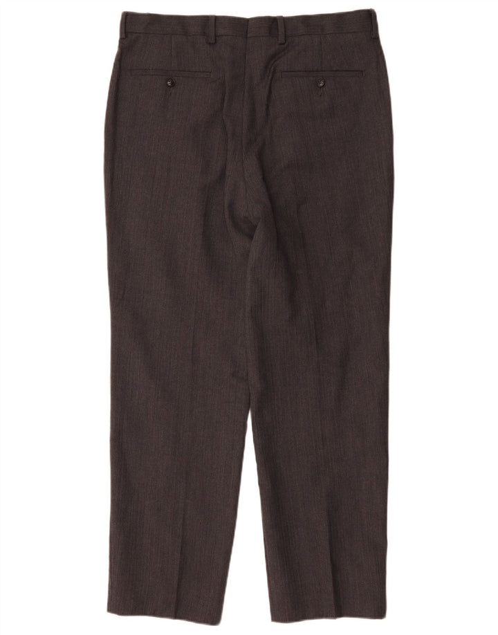Marks & Spencer Pantalon de costume droit coupe ajustée pour homme W34 L30 Gris