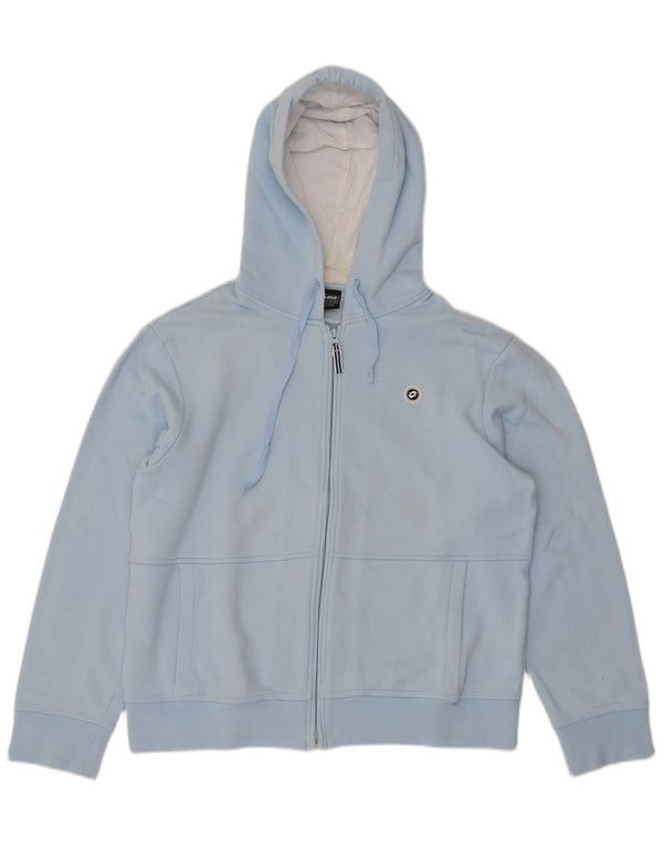 Lotto Pull à capuche zippé pour femme UK 18 XL Bleu Coton