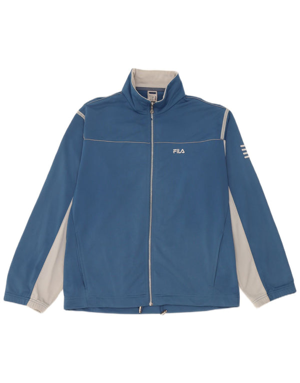 Fila Veste de survêtement pour homme IT 46/48 Petit Bleu Colorblock Polyester