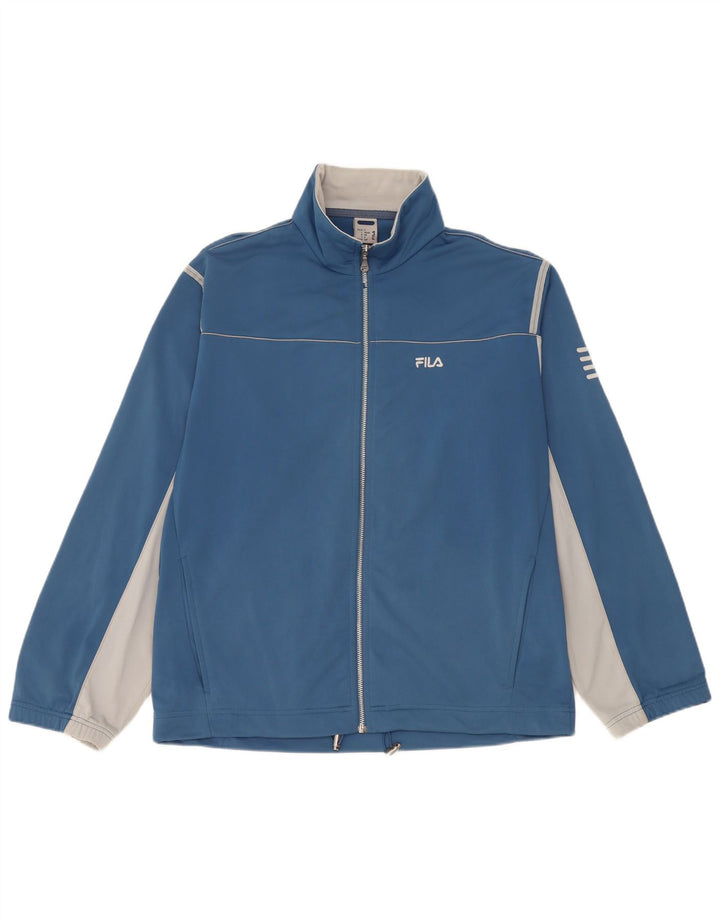 Fila Veste de survêtement pour homme IT 46/48 Petit Bleu Colorblock Polyester