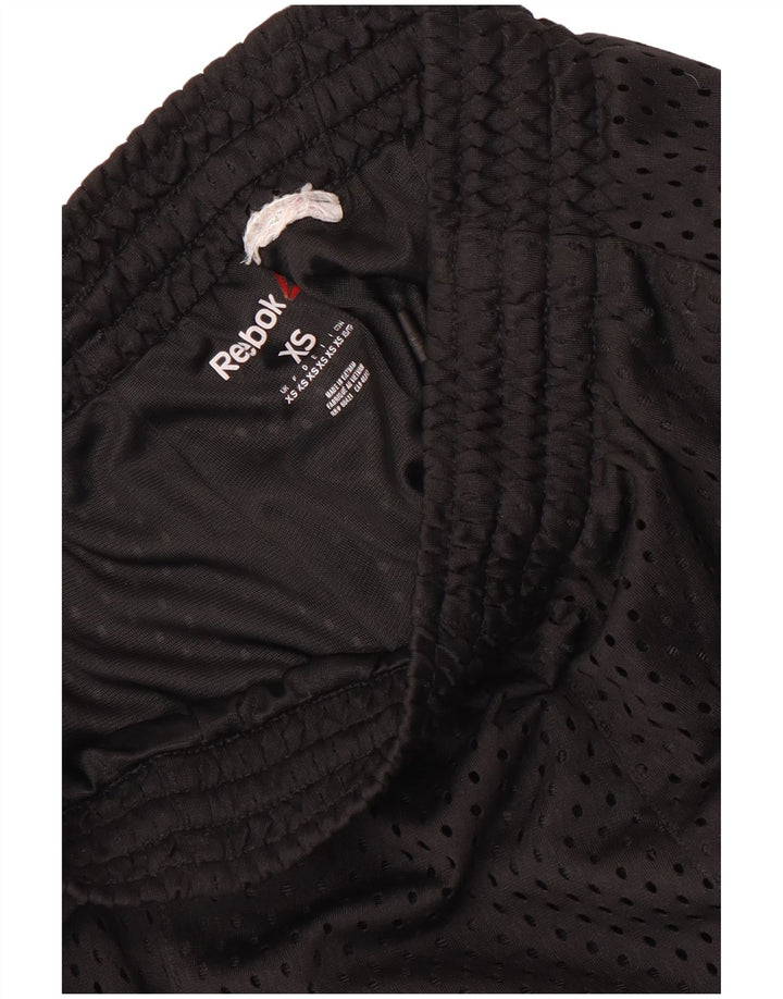REEBOK Short de Sport Homme XS Noir Rayé