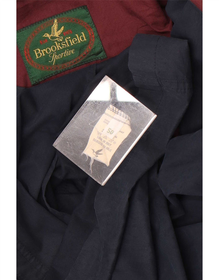 Brooksfield Veste utilitaire à capuche pour homme IT 50 Large Bleu marine en coton