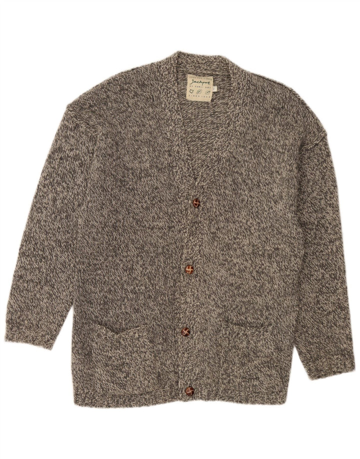 Jackpot Cardigan Homme Pull Large Gris Moucheté