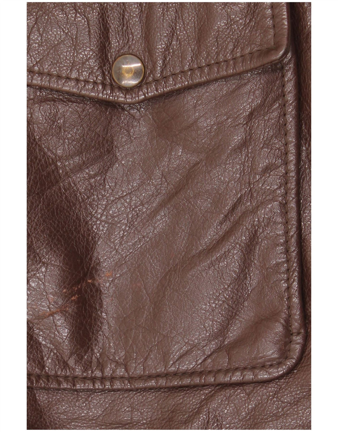 veste en cuir homme vintage IT 50 Grand cuir marron