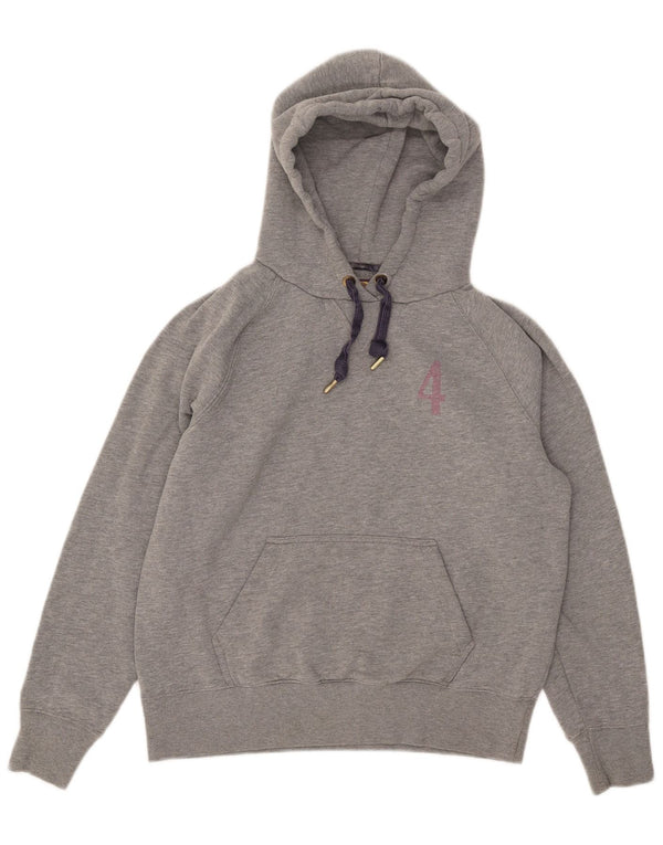 Tom Joule Pull à capuche graphique pour femme UK 14 Large Gris