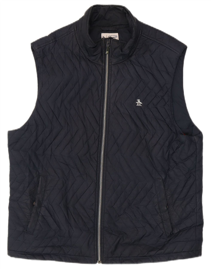 Penguin Gilet rembourré pour homme UK 40 Large Bleu Marine Polyester