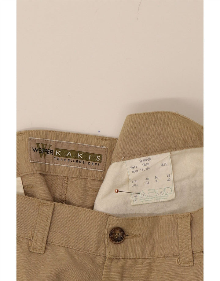 WEIPPER Womens Khakis Straight Cargo Trousers EU 42 Large W33 L28 Beige Vintage Weipper and Second-Hand Weipper from Messina Hembry 