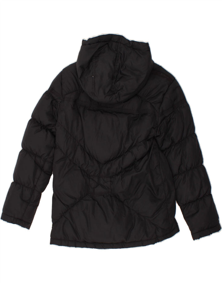 GEOX Girls Hooded Padded Jacket 11-12 Years Black Polyamide Vintage Geox and Second-Hand Geox from Messina Hembry 