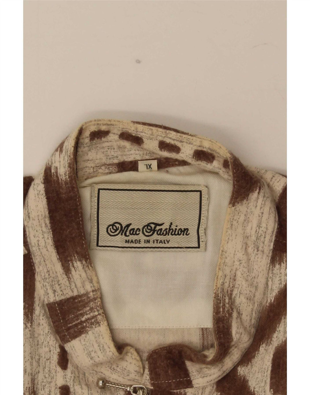 Mac Fashion Chemise pull homme XL marron géométrique