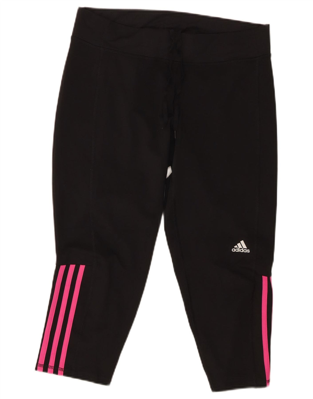 ADIDAS Pantalon de Survêtement Capri Femme UK 16/18 Large Noir Polyester