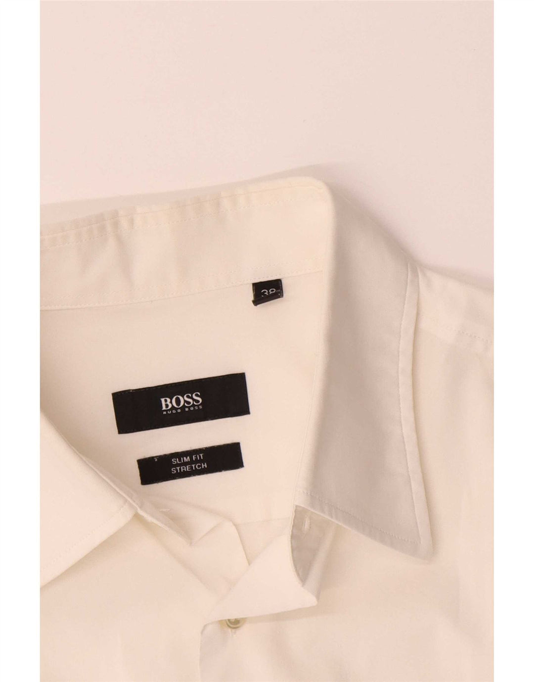 Hugo Boss Chemise stretch slim fit pour homme Taille 38 15 Coton blanc moyen