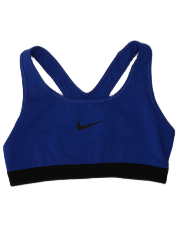 Haut de soutien-gorge de sport Nike pour femme, petit, bleu, polyester