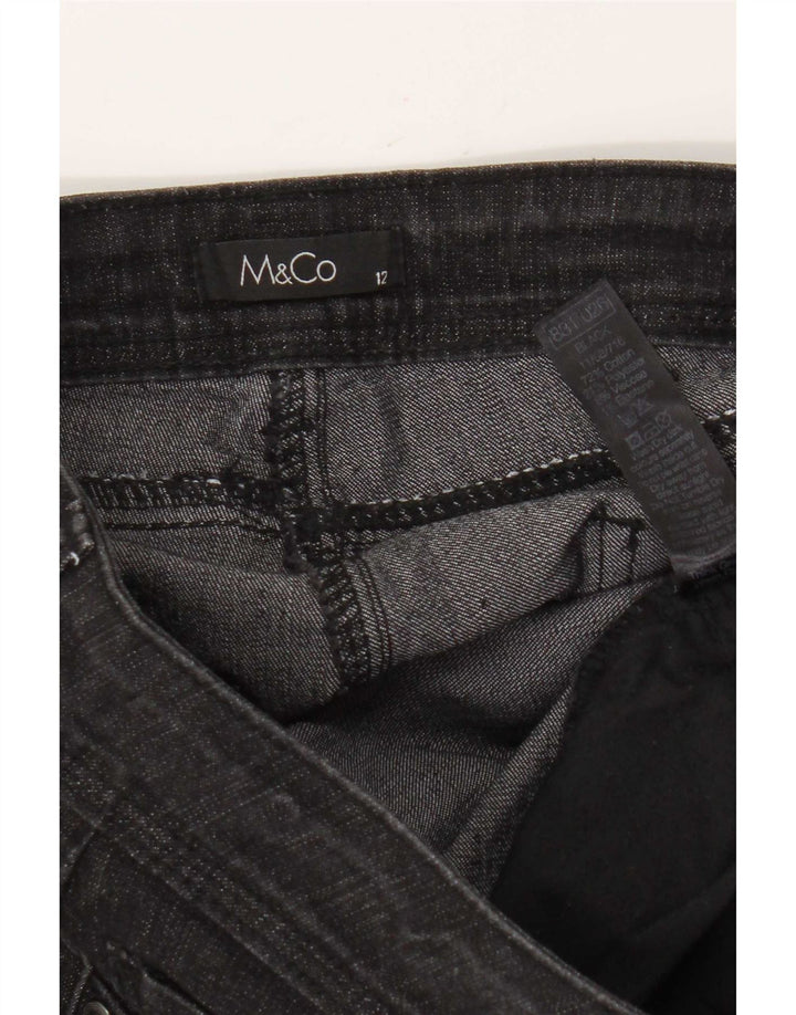 M&Co Jean Bootcut Femme UK 12 Moyen W32 L30 Coton Noir