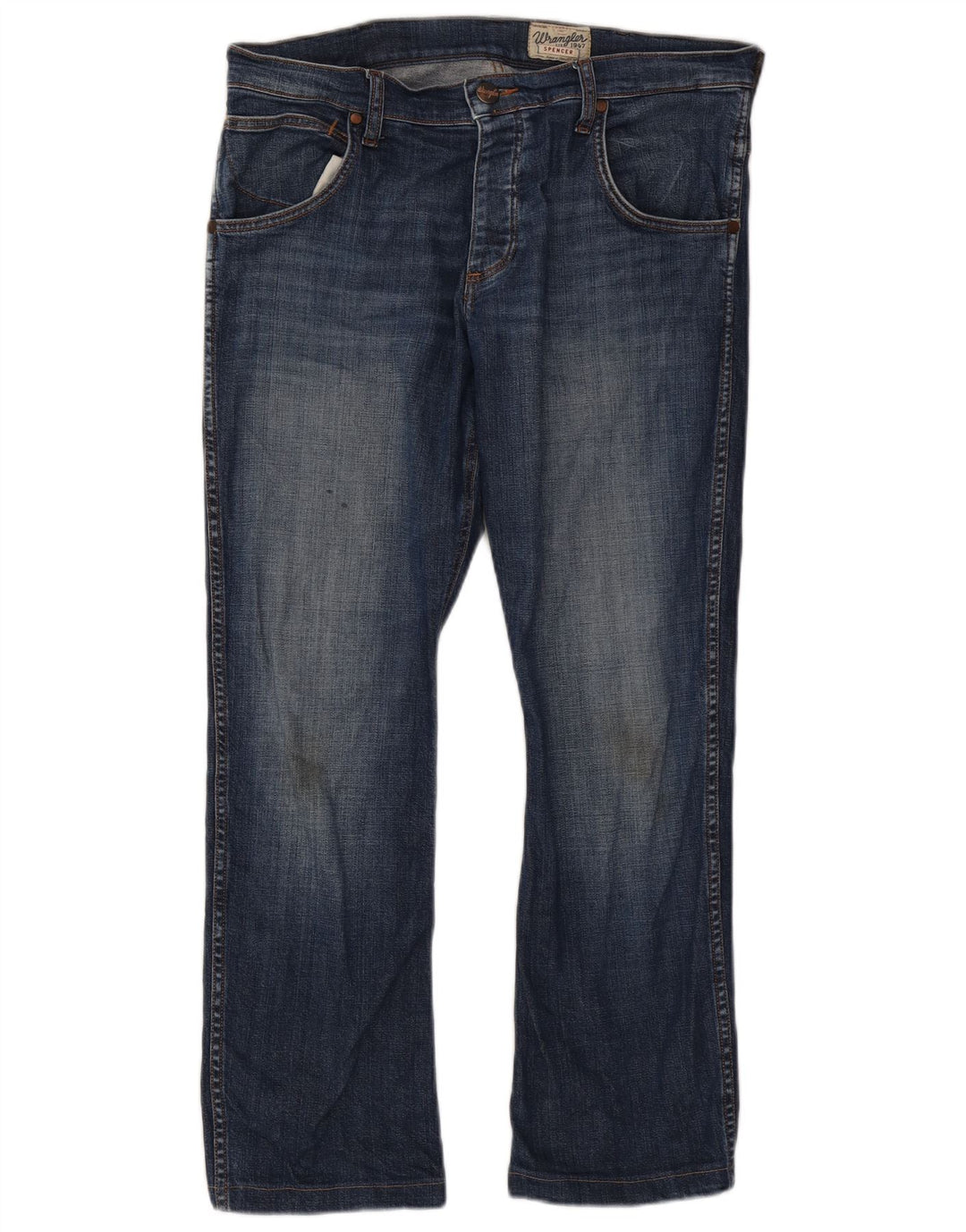 Wrangler Jean Droit Spencer Homme W34 L29 Bleu Coton