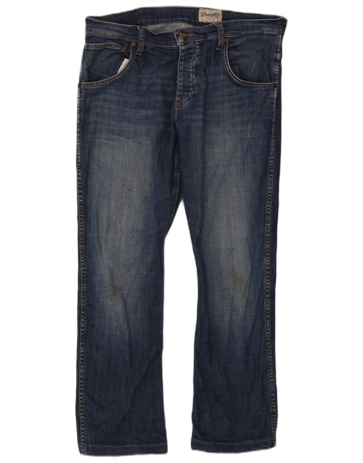 Wrangler Jean Droit Spencer Homme W34 L29 Bleu Coton