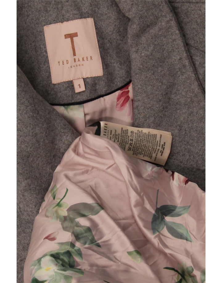 Ted Baker Manteau portefeuille pour femme Taille 1 XS Gris Laine