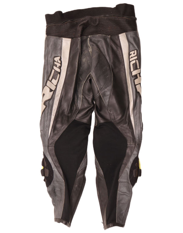 Richa Pantalon en cuir pour homme EU 52 Large W34 L29 Noir Colourblock