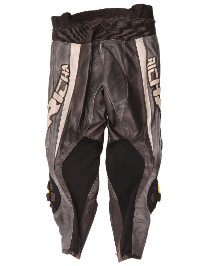 Richa Pantalon en cuir pour homme EU 52 Large W34 L29 Noir Colourblock