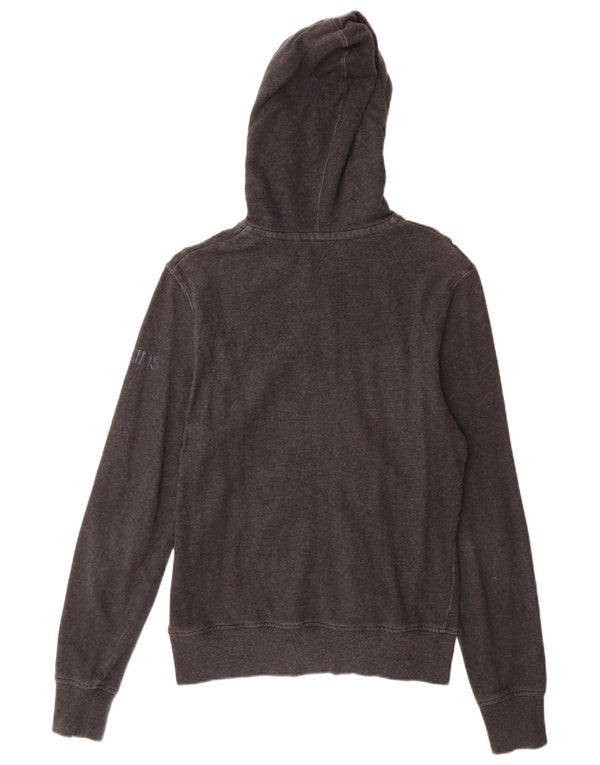 Calvin Klein Jeans Pull à capuche zippé graphique pour homme Petit coton gris