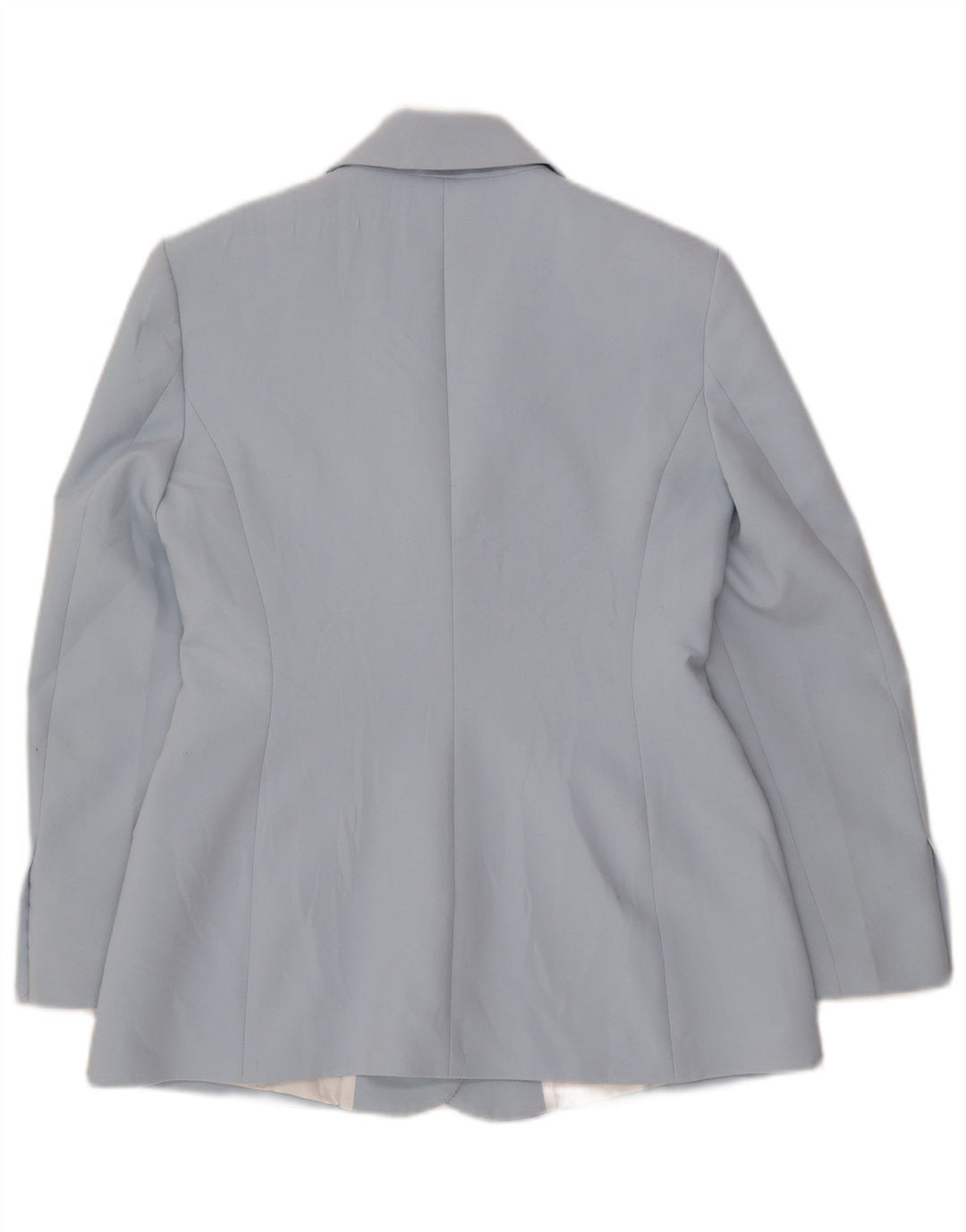 Zara Veste Blazer 3 Boutons Femme UK 12 Bleu Moyen Polyester