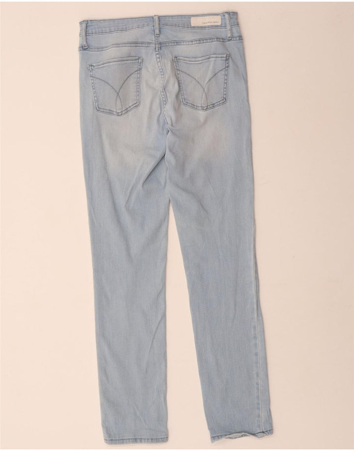 Calvin Klein Jean Slim Femme W30 L30 Bleu Coton