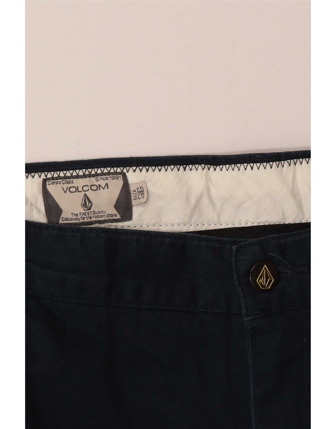Volcom Pantalon Chino Droit Homme W36 L26 Bleu Marine