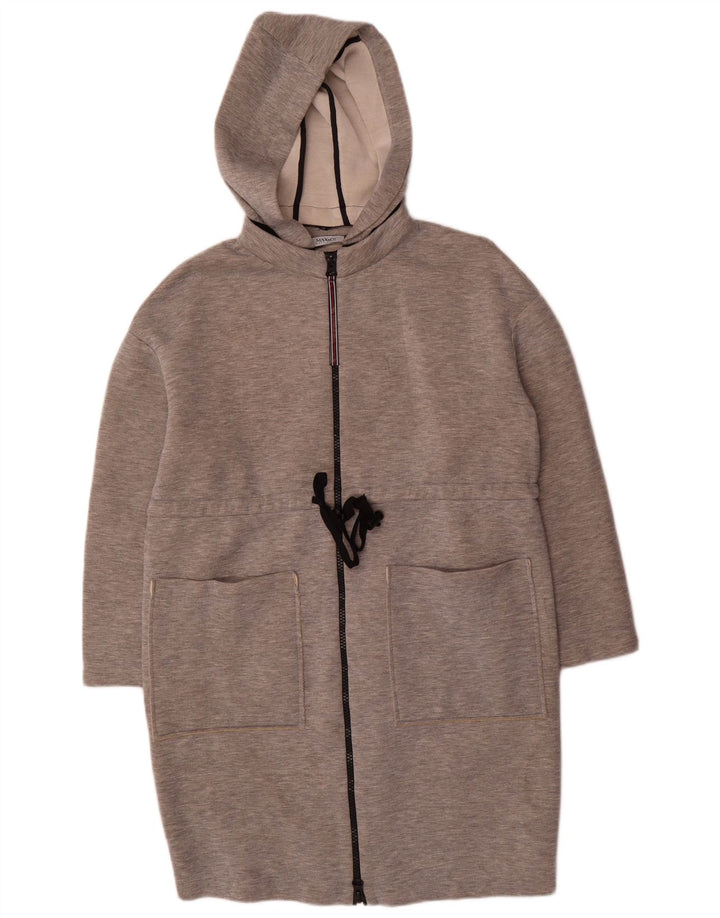 Max & Co. Pardessus surdimensionné à capuche pour femme UK 10 petit modal gris moucheté