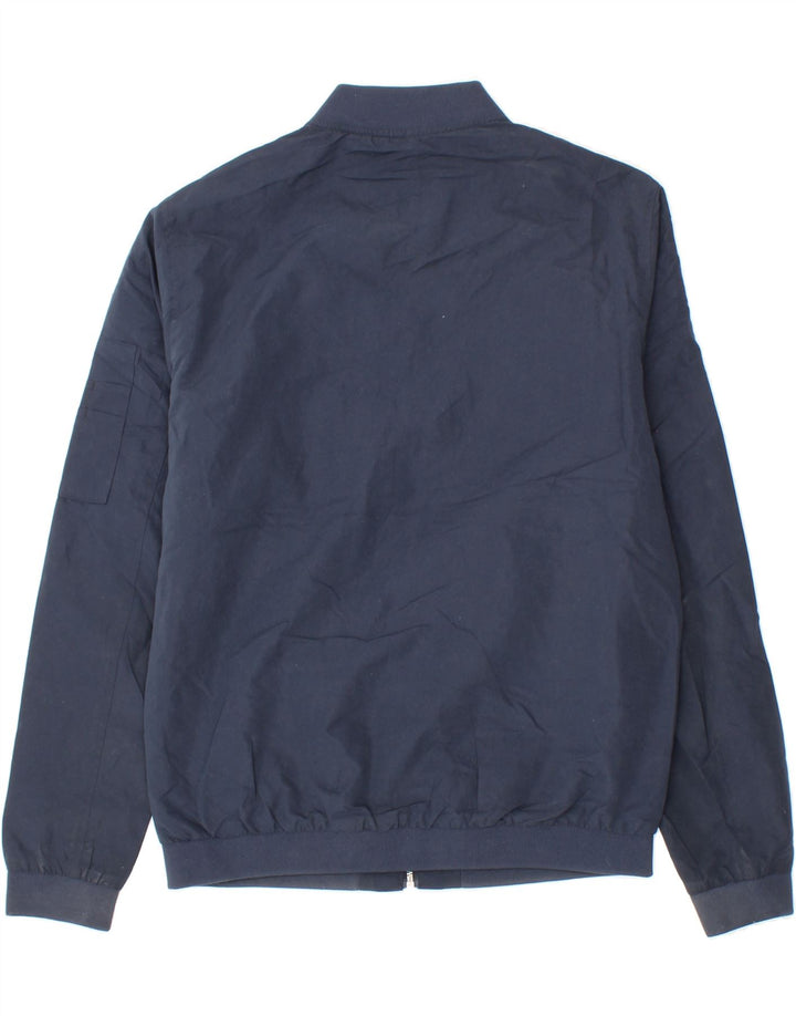 JACK & JONES Mens Bomber Jacket UK 38 Medium Navy Blue Vintage Jack & Jones and Second-Hand Jack & Jones from Messina Hembry 