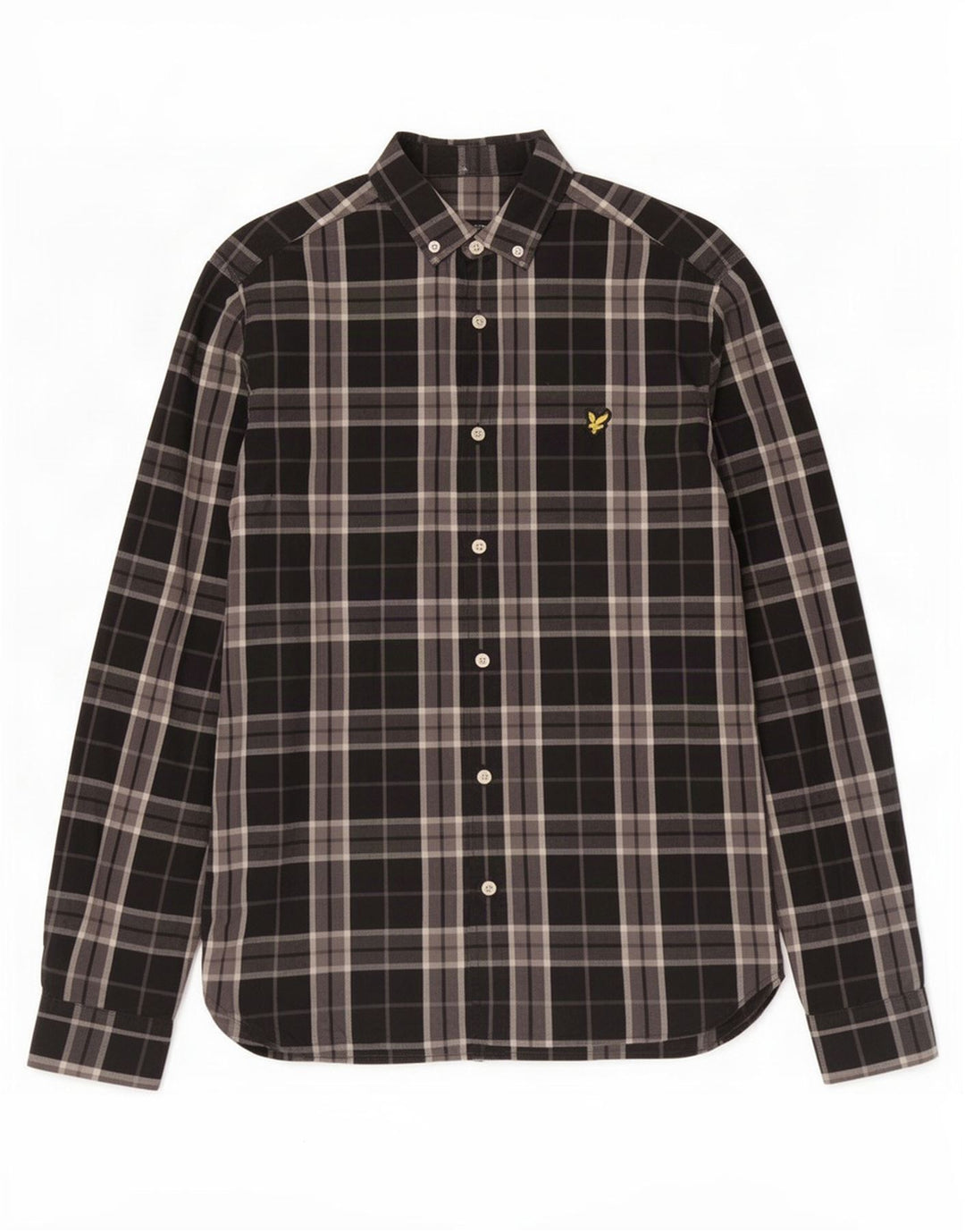 Lyle & Scott Chemise Homme Petit Carreau Noir Coton