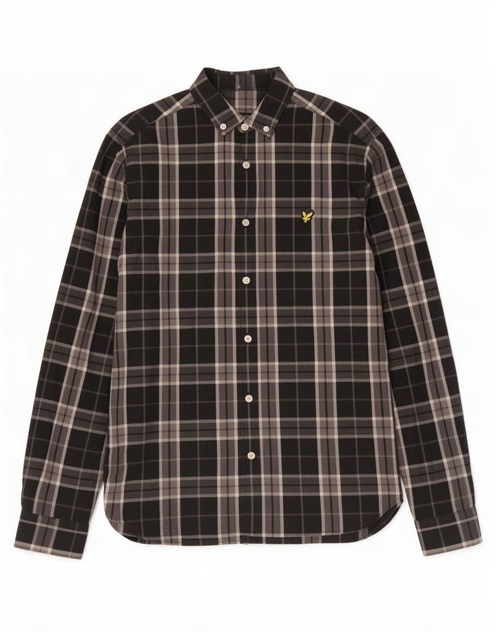 Lyle & Scott Chemise Homme Petit Carreau Noir Coton