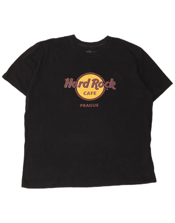 Hard Rock Café Hommes Prague Coupe Classique T-Shirt Graphique Haut 2XL Coton Noir