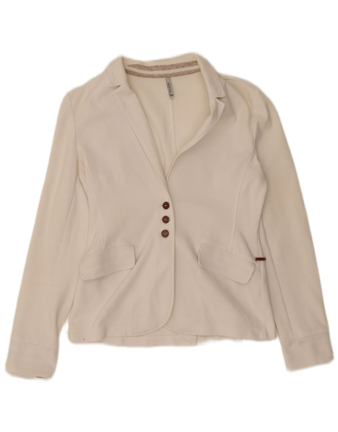 Woolrich Veste Blazer 3 Boutons Femme UK 10 Petit Coton Blanc