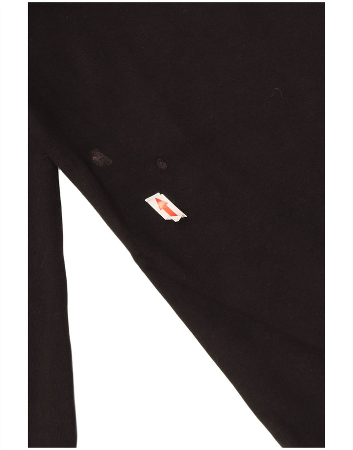 Zara Pantalon de survêtement pour femme UK 12 Coton noir moyen