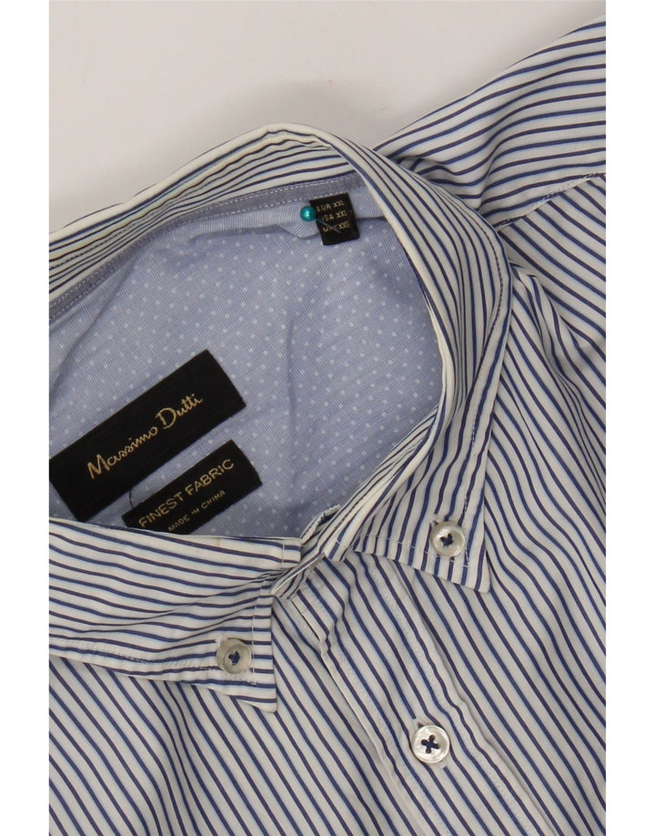 Massimo Dutti Chemise Homme 2XL Bleu Rayé