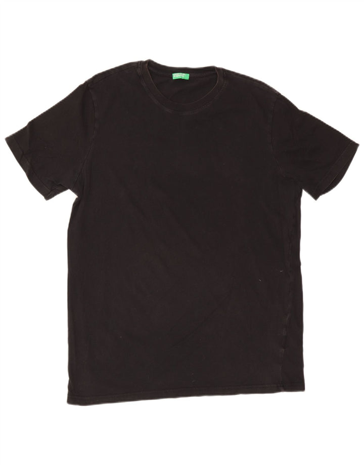 Benetton T-Shirt Homme Haut Large Noir Coton