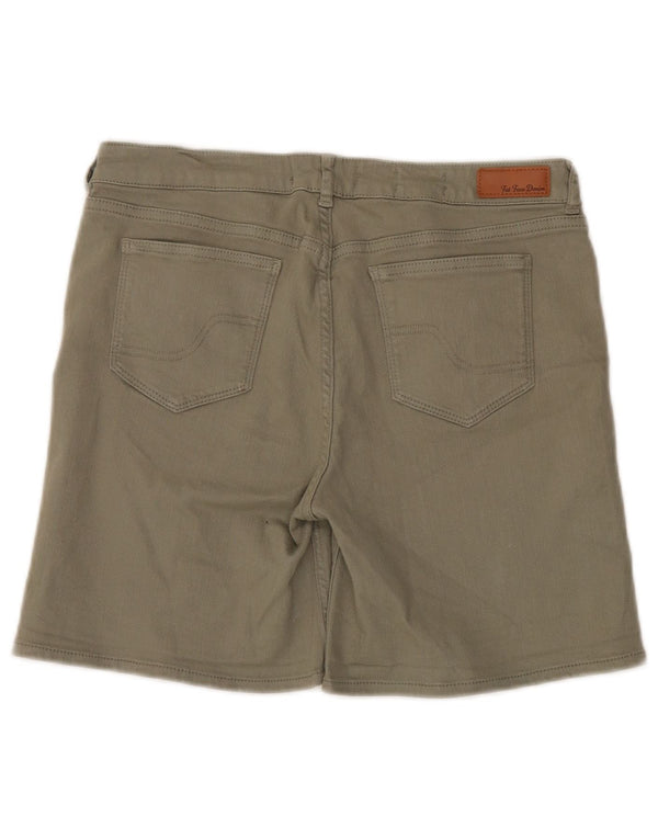 Fat Face Short en jean pour femme UK 12 Medium W32 Kaki Coton