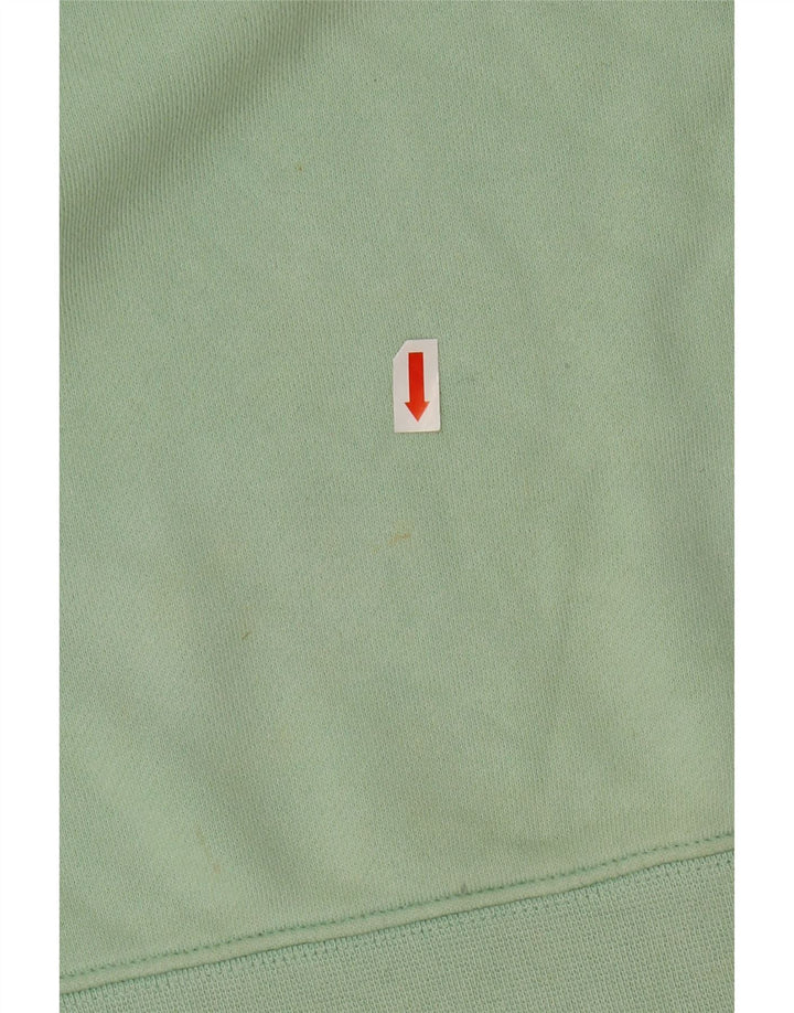 ADIDAS Pull à capuche court surdimensionné pour femme UK 8 Petit coton vert