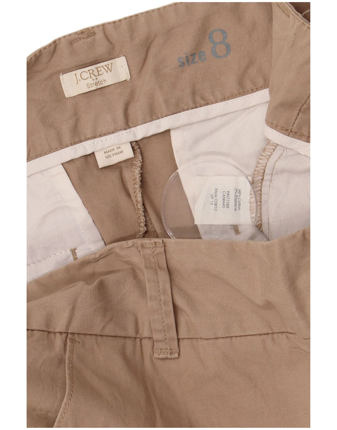 J. Crew Short Chino Femme US 8 Medium W32 Coton Marron