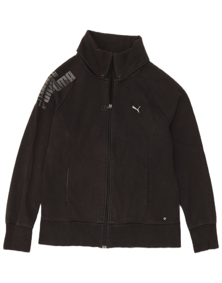 Puma Veste de survêtement graphique pour femme UK 14 Large Noir