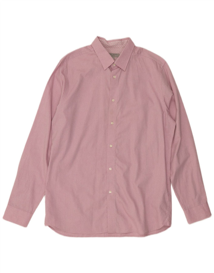 Ted Baker Chemise Homme Taille 4 Grand Rose Argyle/Diamant Coton