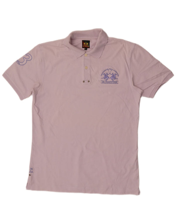 La Martina Polo Graphique Homme XL Violet Coton
