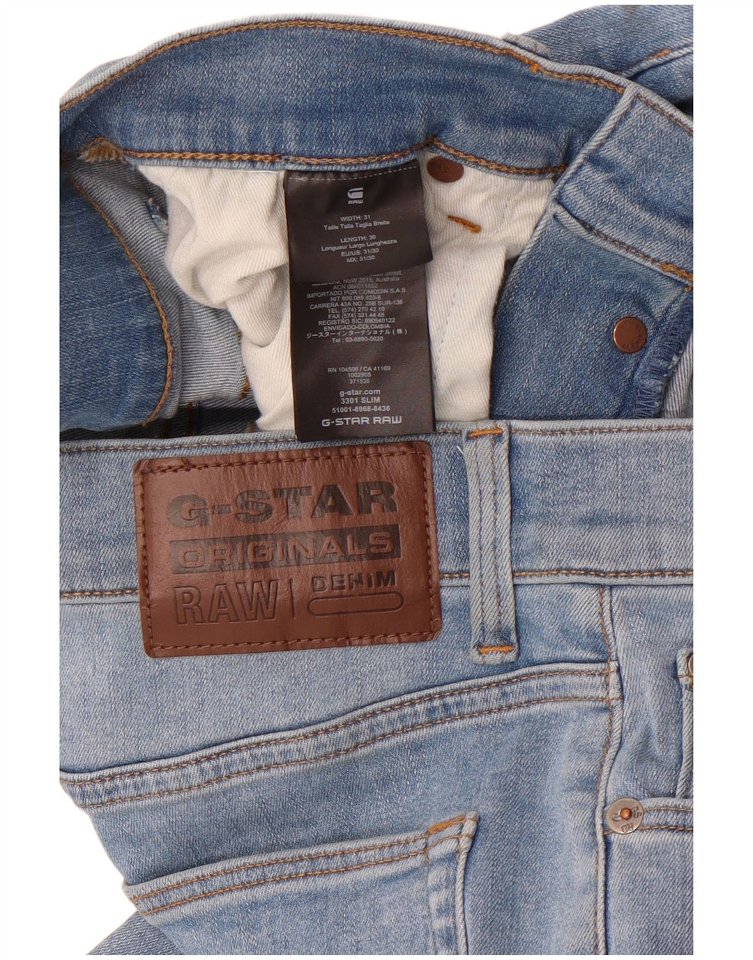 G-Star Jean Slim Homme W31 L30 Bleu Coton