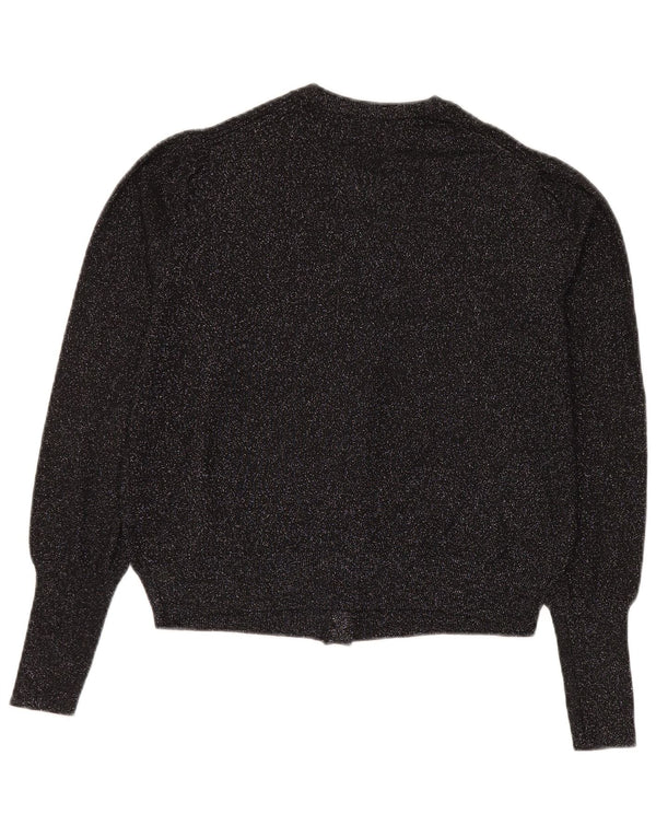 Marks & Spencer Pull Cardigan Femme UK 14 Large Viscose Noir