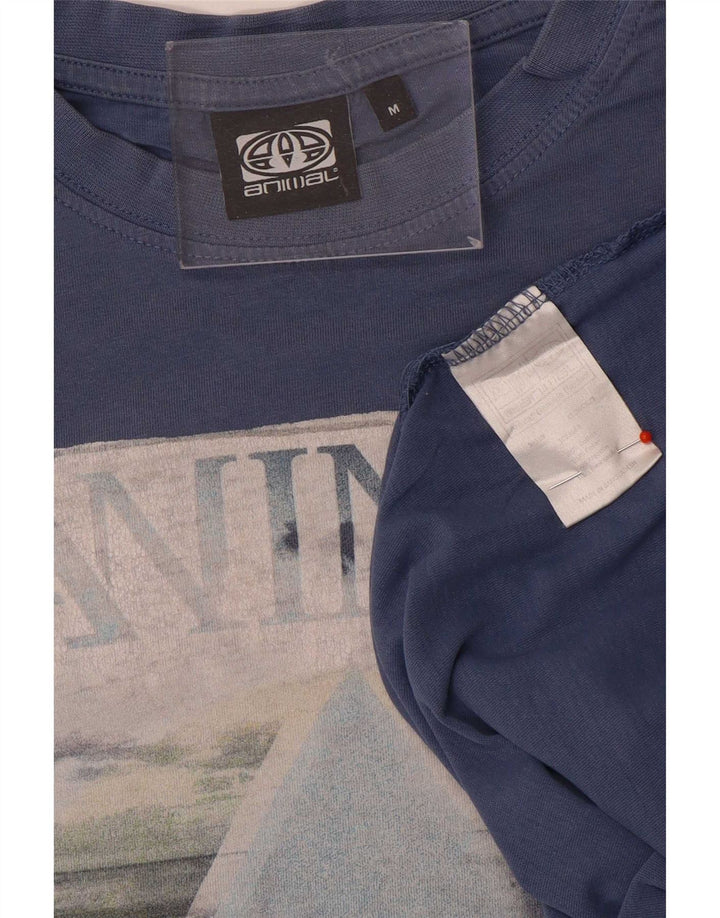 Animal T-Shirt Graphique Homme Bleu Moyen Coton